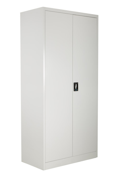 View White 183cm Tall Metal Steel Office Two Door Cupboard Lockable Doors Fully Adjustable Shelves 2 Keys Supplied Silver Locking Handles information