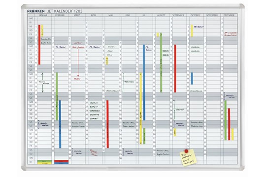 Annual Whiteboard Office Wall Planner Calendar Magnetic 900x600mm