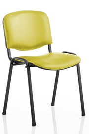 Yellow Vinyl Conference Chair No Arms