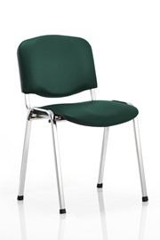 Dark Green Vinyl Chrome Conference Chair