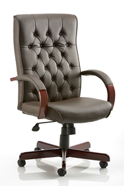 Chesterfield Leather Chair - Brown 