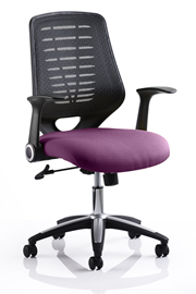 Purple Olympia Operator Chair With Black Mesh Back