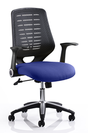 Blue Olympia Operator Chair With Black Mesh Back