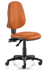 Vinyl Operator Chair - Orange No Arms 