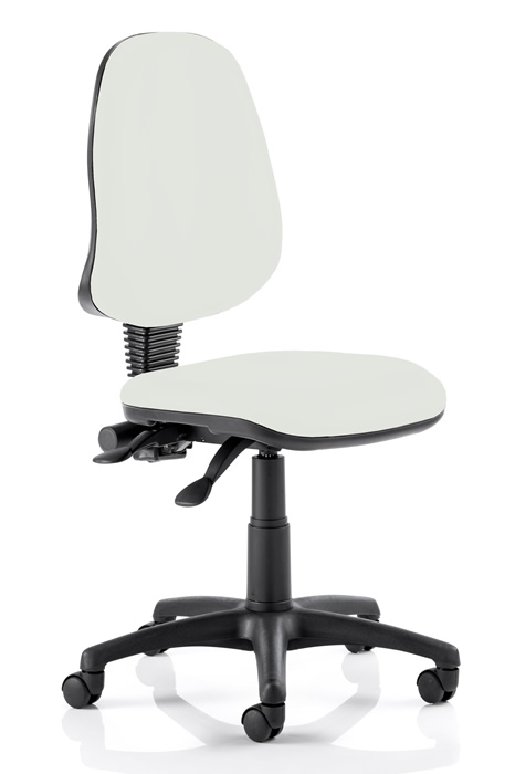 View Affordable Vinyl Operator Chair White Fixed Loop Arms information