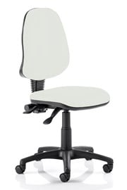 Vinyl Operator Chair - White No Arms 