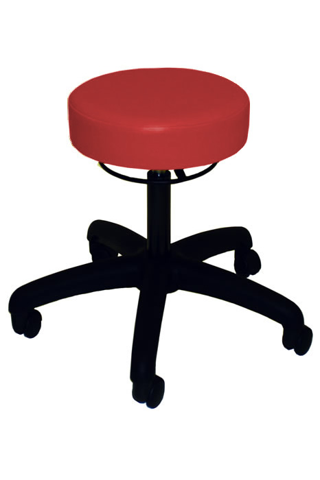 View Anatomic Vinyl Stool Red Height Adjustable Colourful 5 Star Base information