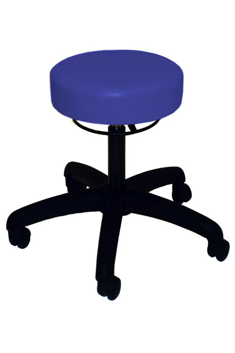 View Anatomic Vinyl Stool Blue Height Adjustable Colourful 5 Star Base information