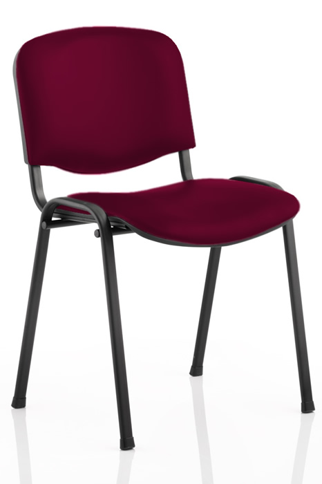 View Claret Fabric Conference Chair With Arms Stackable 12 High information