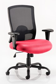 Atlas Heavy Duty Bariatric Mesh Office Chair - Cherry Red