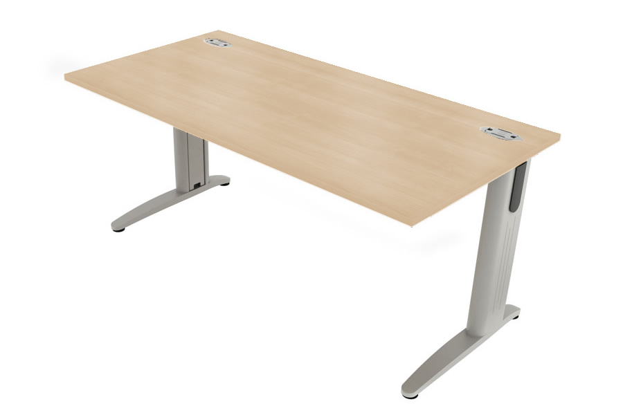 View Maple Cantilever Rectangular Desk 1400mm x 800mm Domino Beam information