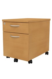 Thames Mobile Pedestal Drawers - Two Drawer Beech 