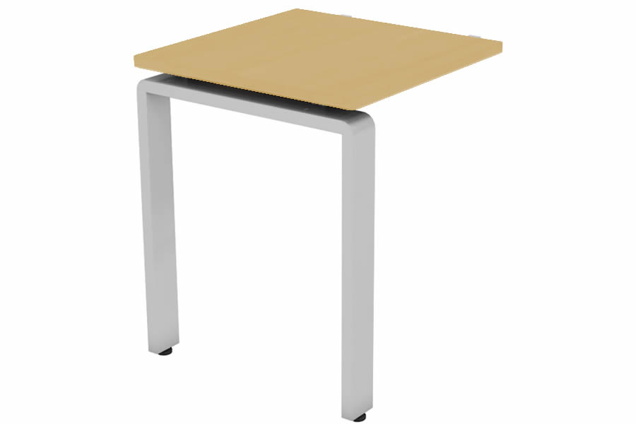 View Maple Bench Desk Return Extension Silver Leg W1200mm x D600mm Aura Beam information