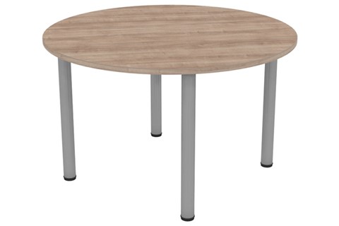Thames Round Meeting Table - 1000mm Grey Birch 