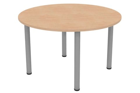 Thames Round Meeting Table - 1000mm Grey Beech 