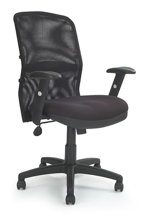 View Black Mesh High Back Desk Office Computer Chair Breathable Mesh Fabric Reclining Backrest Seat Height Adjustment Adjustable Arms Caterham information