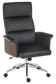 Sicily Leather Office Chair - Black Leather 