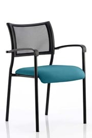 Stackable Black Meeting Chair - Green 